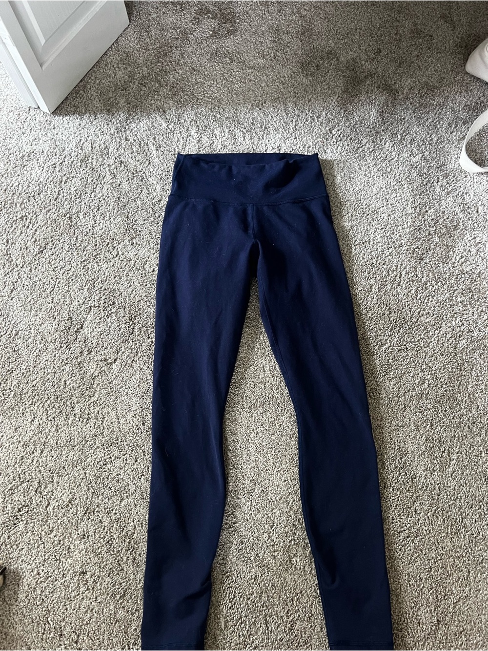 Navy High-Waist Stretch Leggings